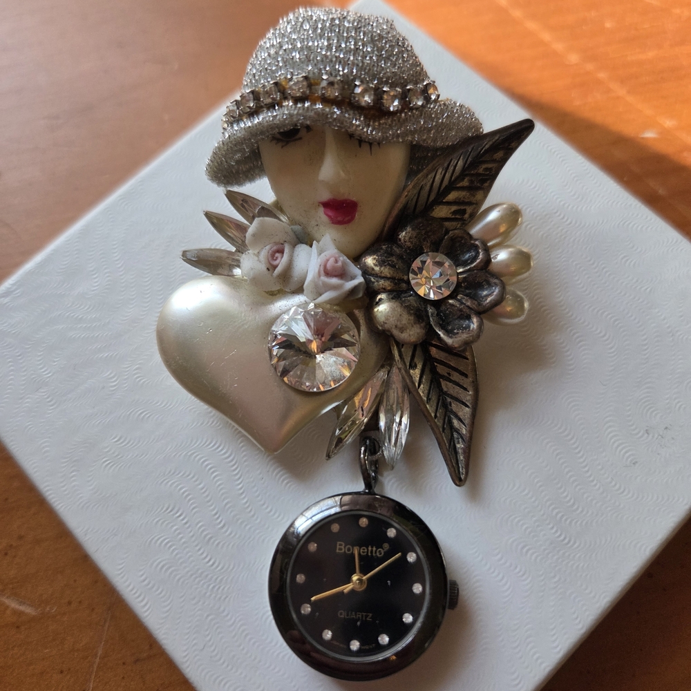 Women's Vintage Bonetto Brooch Watch
